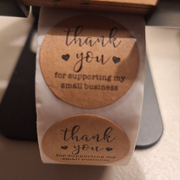 🦋LAST ONE 550ct-50 Kraft Paper Thank You Cards +500 Kraft Paper TY Stickers - Picture 5 of 6
